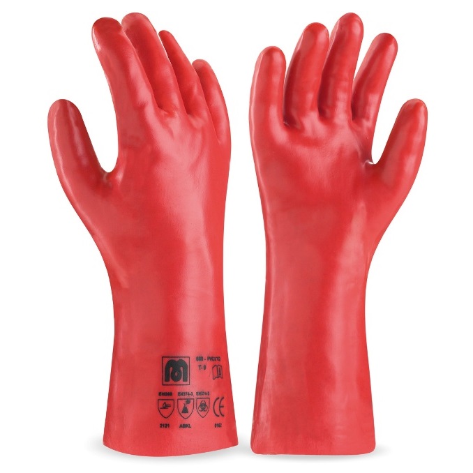 Guante PVC estanco de 27cm (riesgo químico) - Referencia 688-PVC 27Q